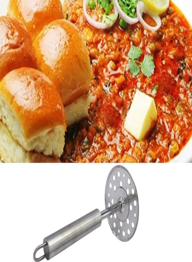 AG Enterprises Heavy Duty Stainless Steel Potato & Vegetable Masher - Durable Kitchen Tool for Pav Bhaji, Baby Food, Fruits & More - Image 2